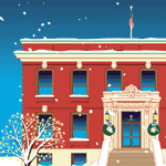 Harvard School of Dental Medicine Holiday Illustration